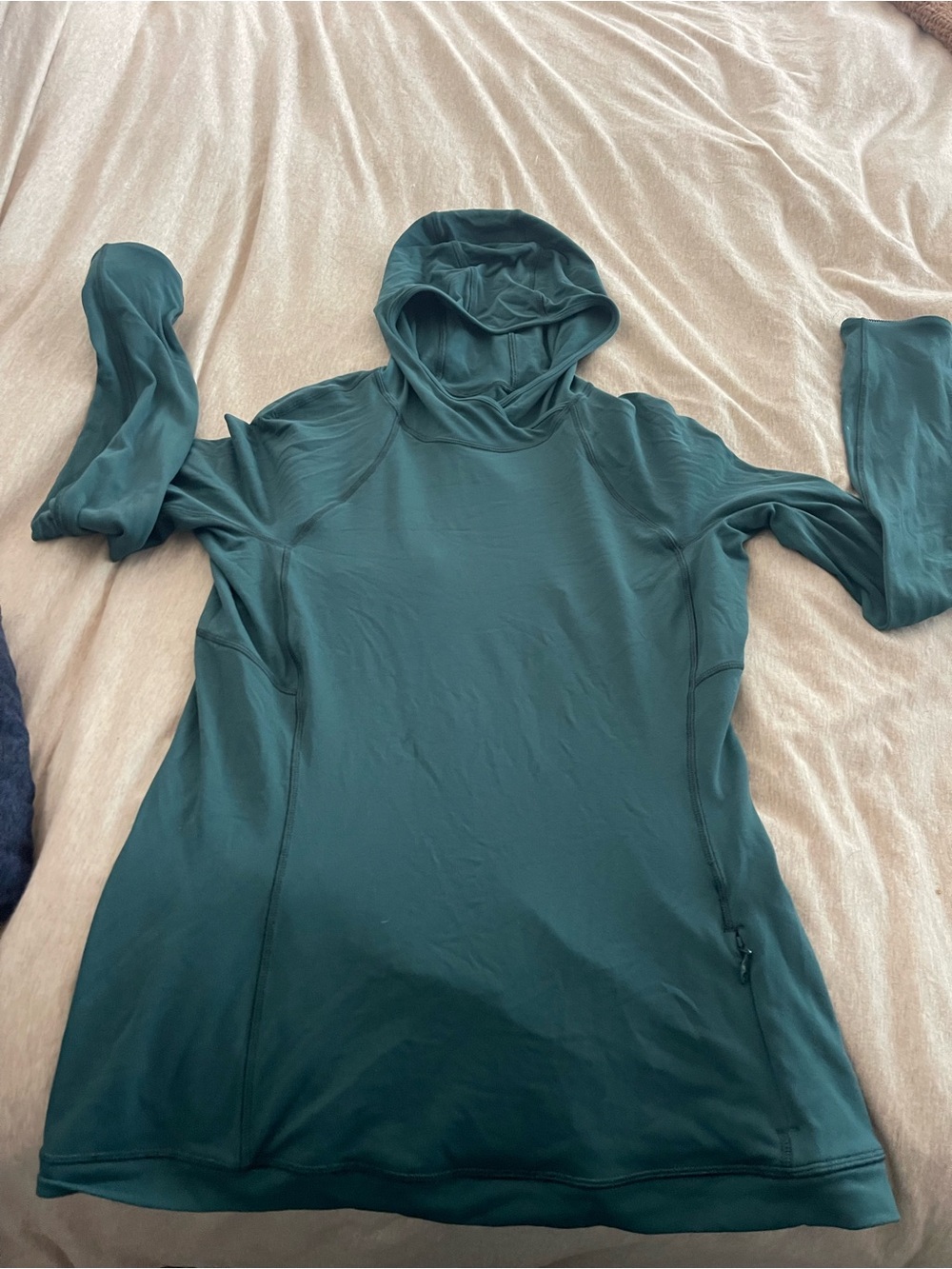 lululemon athletica Teal Green Lightweight Hooded Pullover